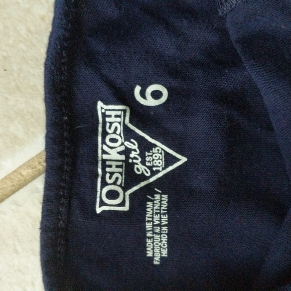 Girls size 6 navy top and sea glass top - Picture 3 of 6